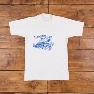 Vintage JC Penney Single Stitch T Shirt Graphic Medium 80s White Tee