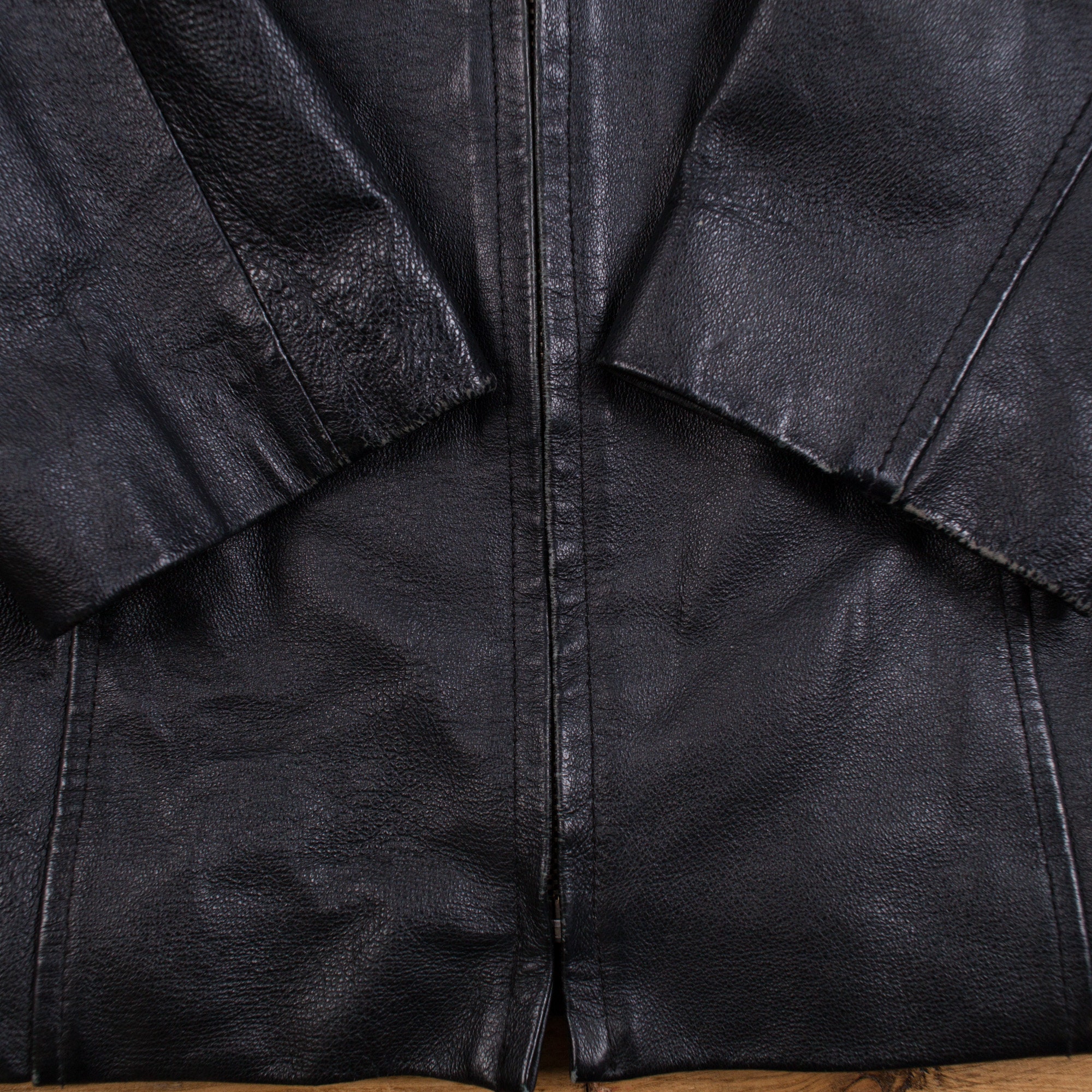 Vintage Croft and Barrow Leather Jacket M 90s Panelled