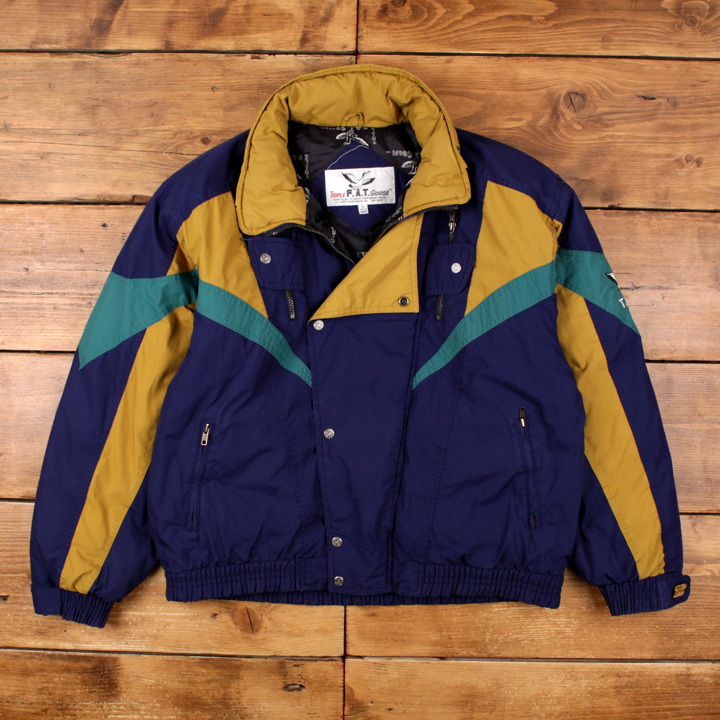 Veste de ski Eddie Bauer en duvet d'oie vintage des