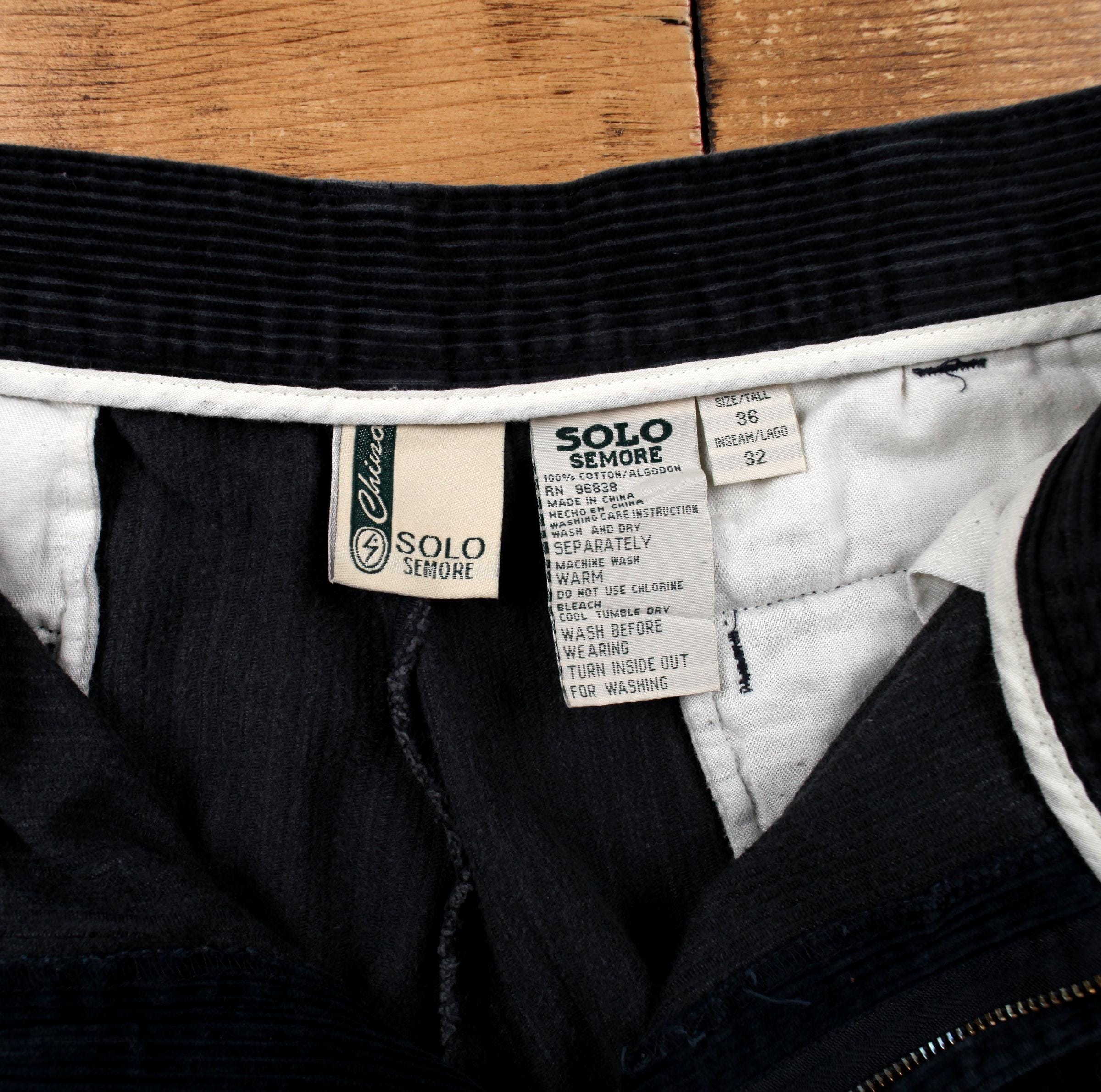 Vintage Solo Semore Cord Corduroy Pants Trousers 36x32 90s Mens 