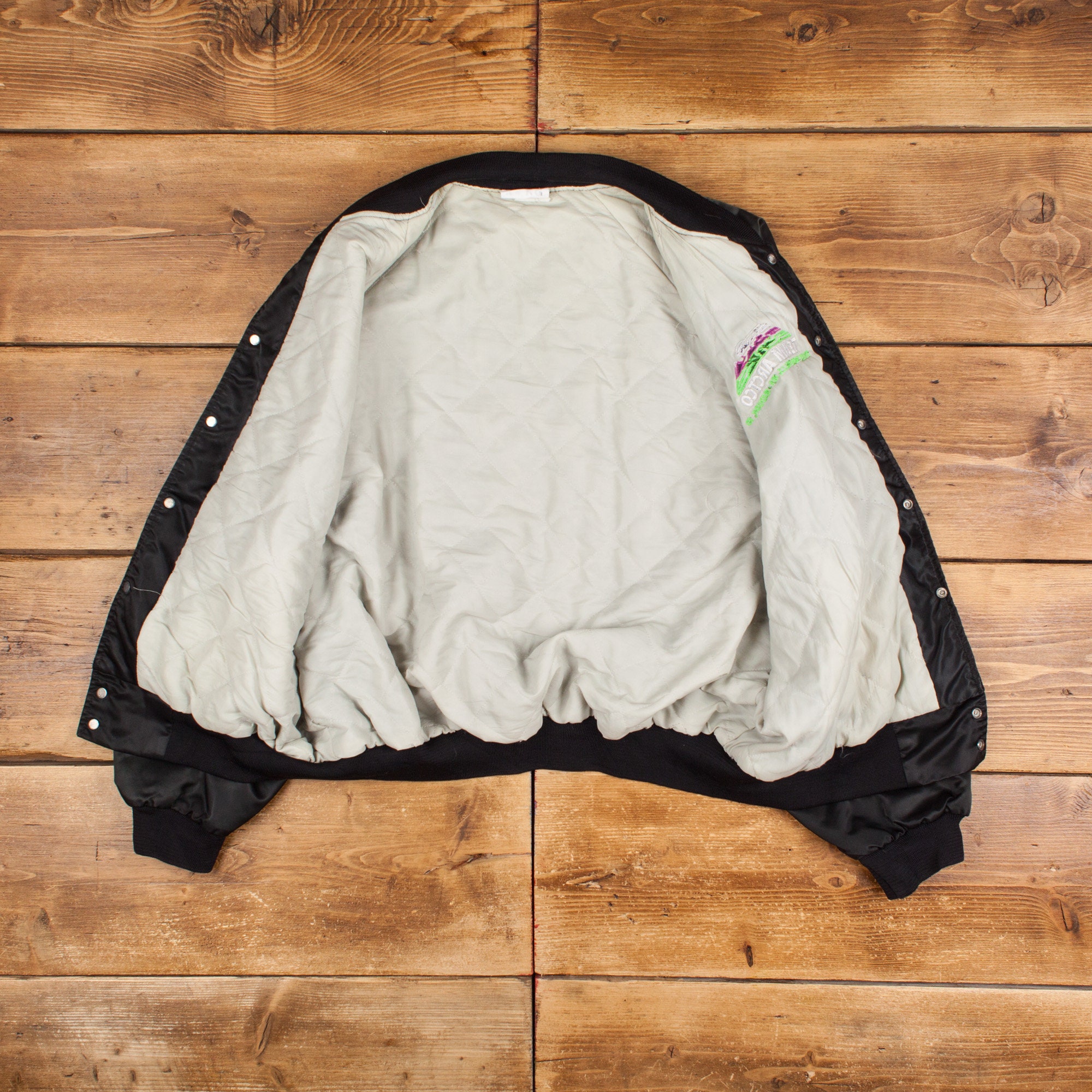 Vintage Hartwell Varsity Jacket 2XL Bomber Jetski Satin