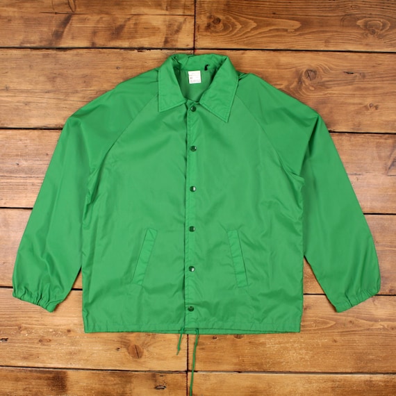 Vintage Coach Jacket L 80s Windbreaker USA Made Green - Etsy New Zealand