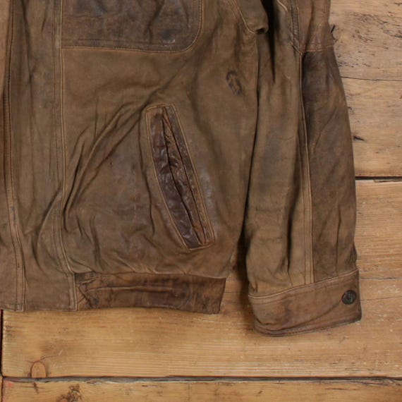 Buy Vintage New Zealand Outback Leather Jacket M Bomber Brown