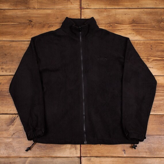 Mens Vintage Fila Black Full Zip 