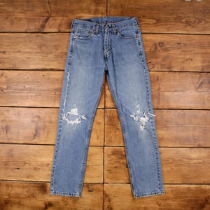 Vintage Levis 505 Jeans 29 x 32 Medium Wash Straight Blue Red Tab Denim