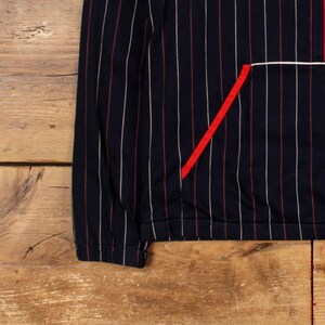 Chaqueta deportiva vintage Fila para mujer, años 90, azul, con raya diplomática y cremallera 1/4 imagen 6