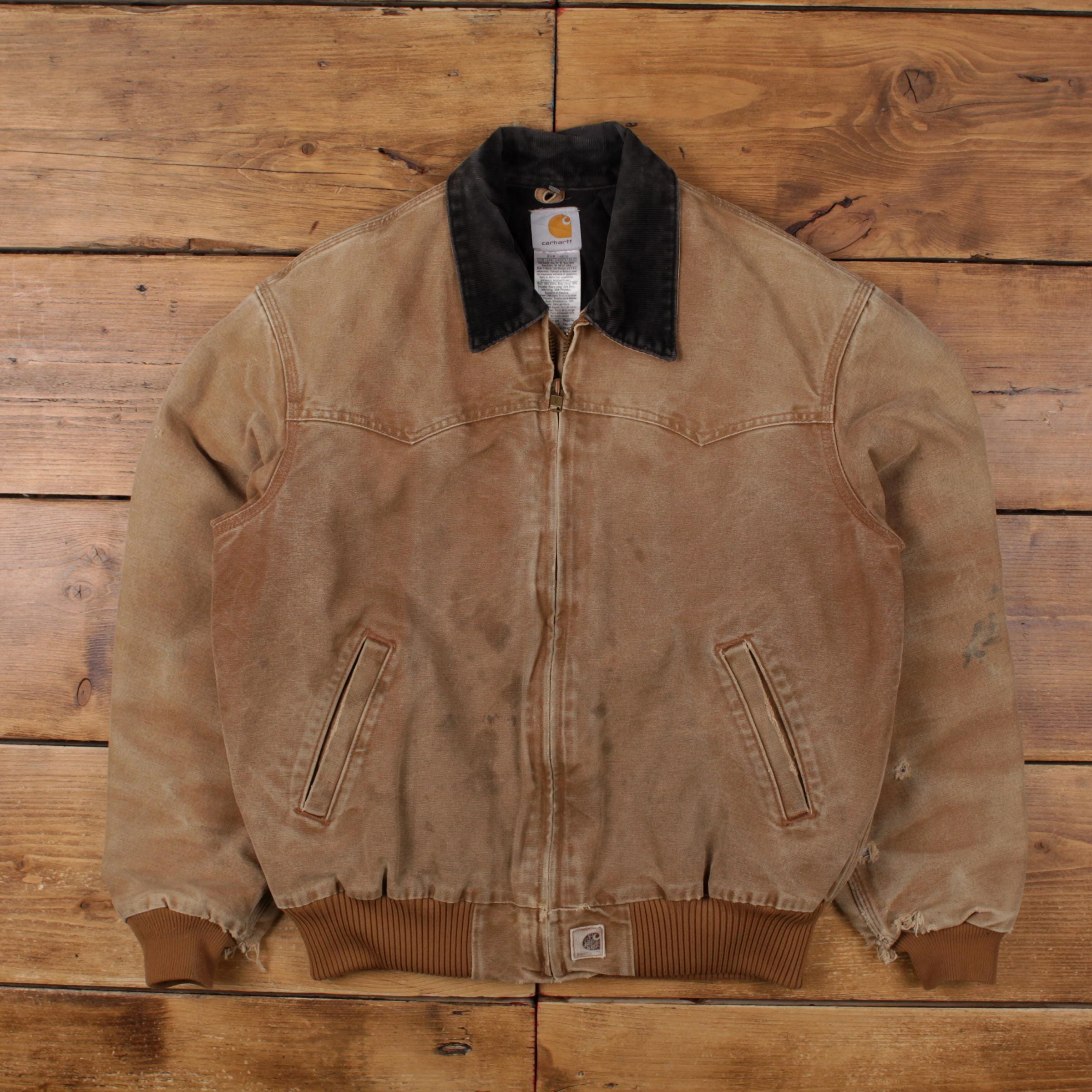 Vintage Carhartt Workwear Jacket L Santa Fe Duck Beige - Etsy