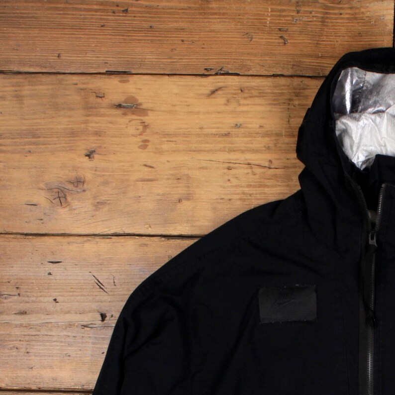 Nike Air Force 1 Air Force 1 XL-jas heren 00s zwarte pullover anorak gevoerd met capuchon afbeelding 6