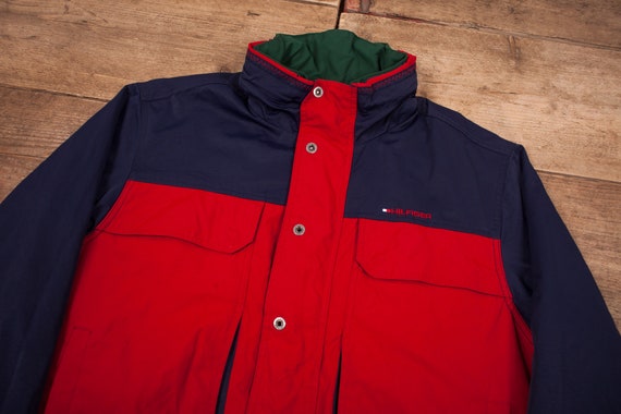 Uomo Vintage Tommy Hilfiger Rosso Pile Foderato Impermeabile | Etsy Italia