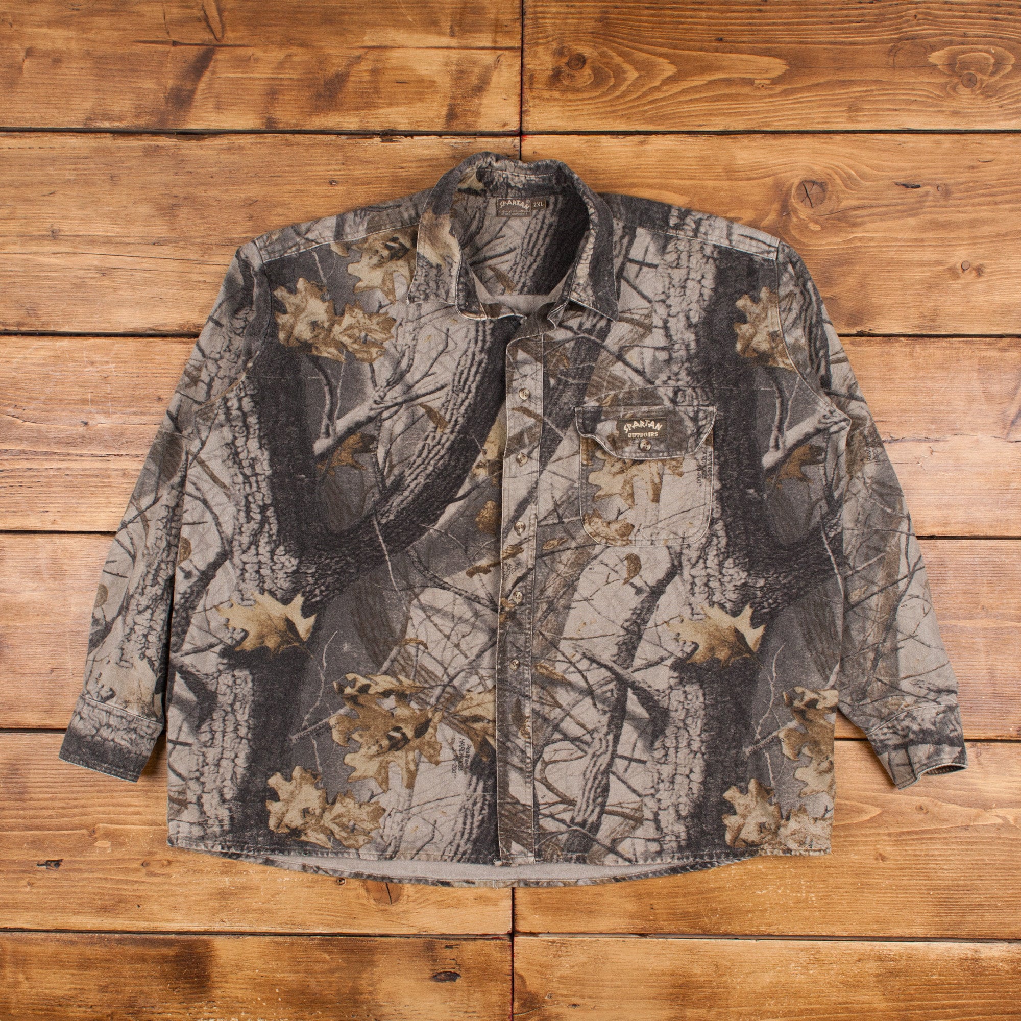 Vintage Spartan Hunting Jacket 2XL Realtree Camo Outdoor