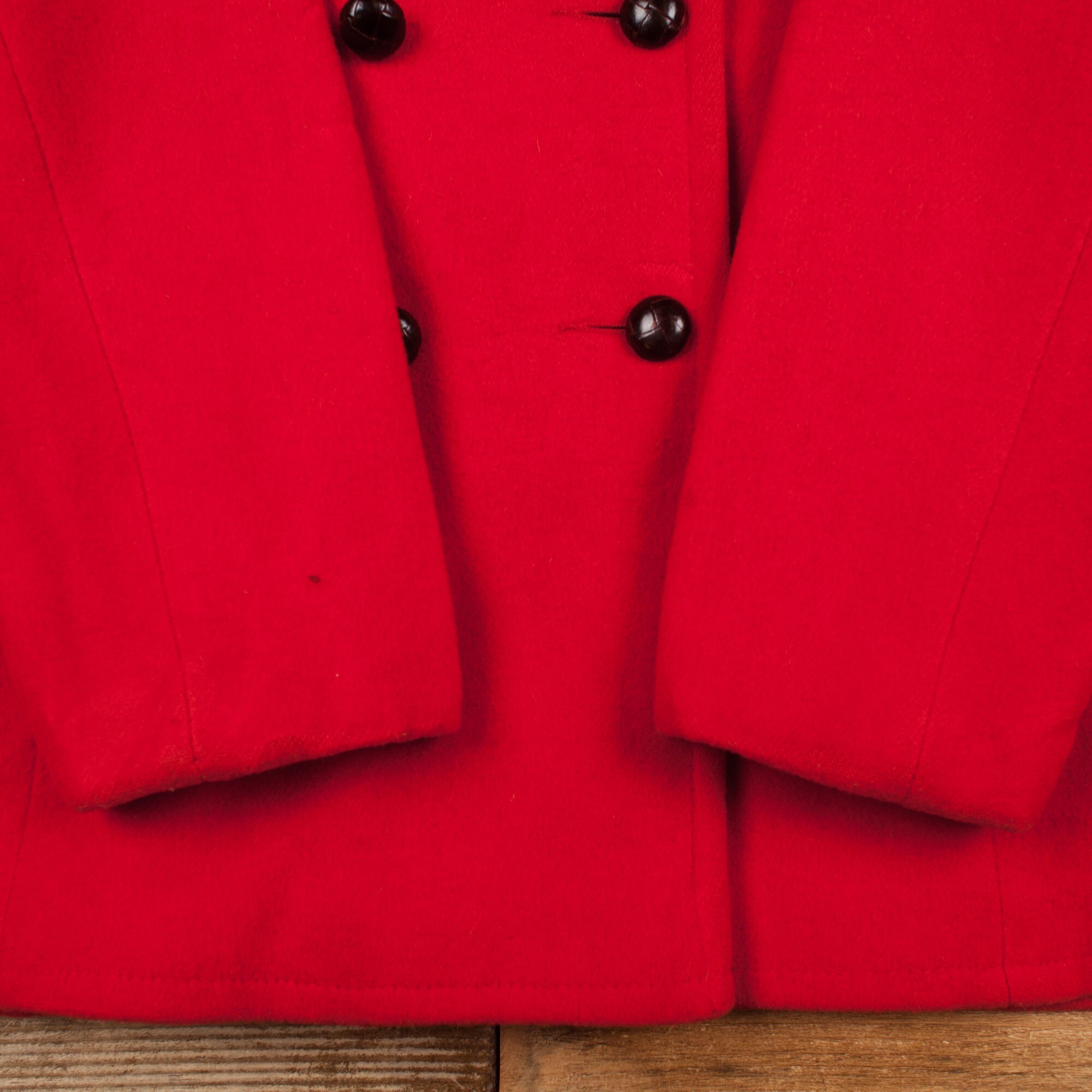 Vintage Mackintosh Wool Coat M 80s Double Breasted Pea Coat