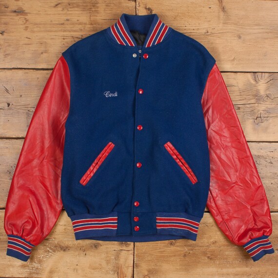 Vintage Holloway Varsity Jacket S 80s Bomber Cheerleader USA Made 