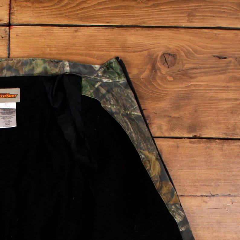 Chaqueta de exterior vintage Mossy Oak M Realtree FieldStaff verde camuflaje marrón imagen 6