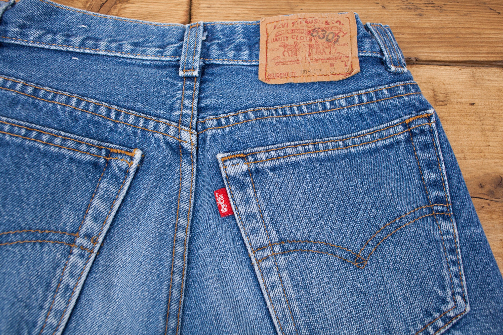 Vintage 80s Levis Levi 701 Stonewash Blue USA Made Denim Jeans | Etsy