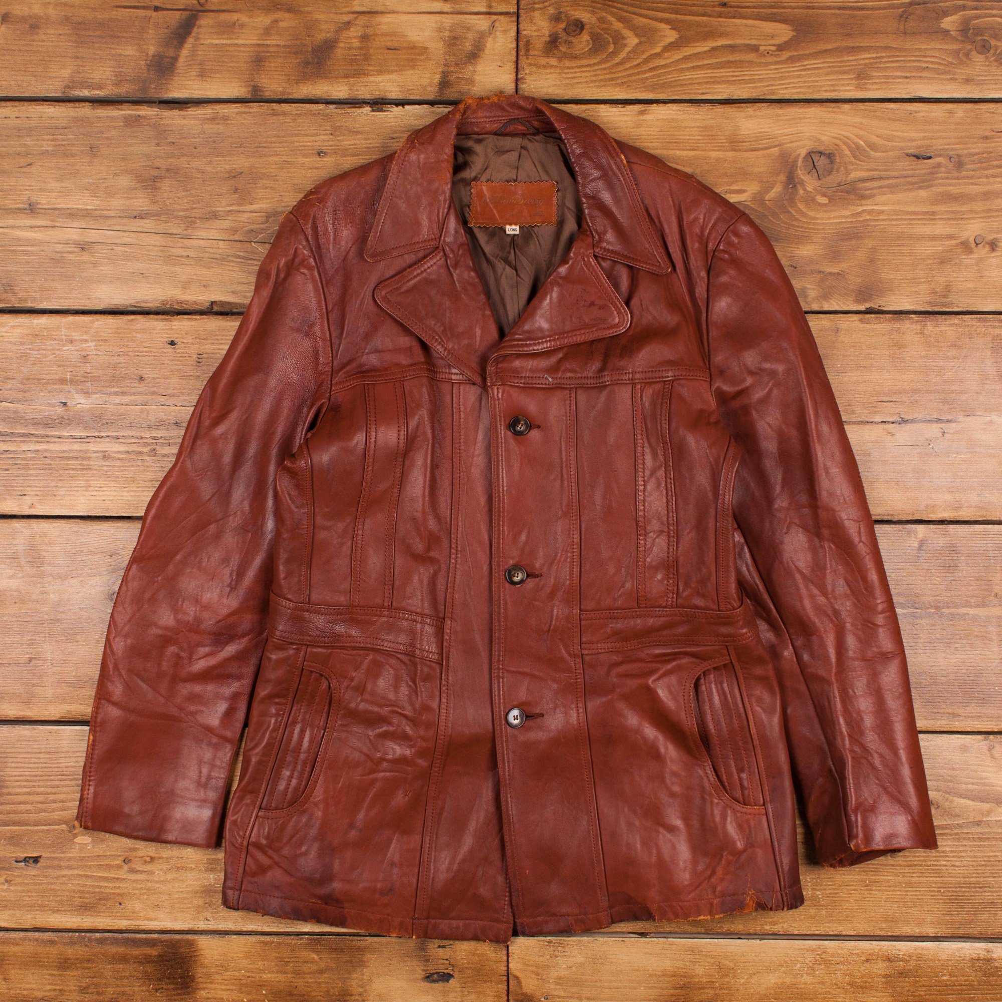 Vintage William Barry Struggle Gear Red Down Jacket 