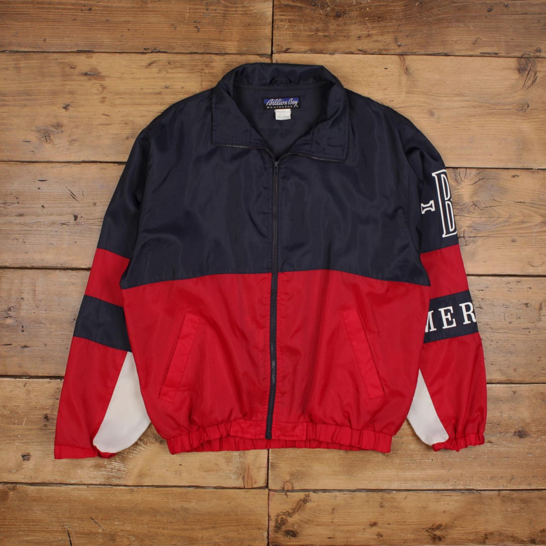 Vintage Billion Bay Windbreaker Jacket XL Colour Block Blue - Etsy