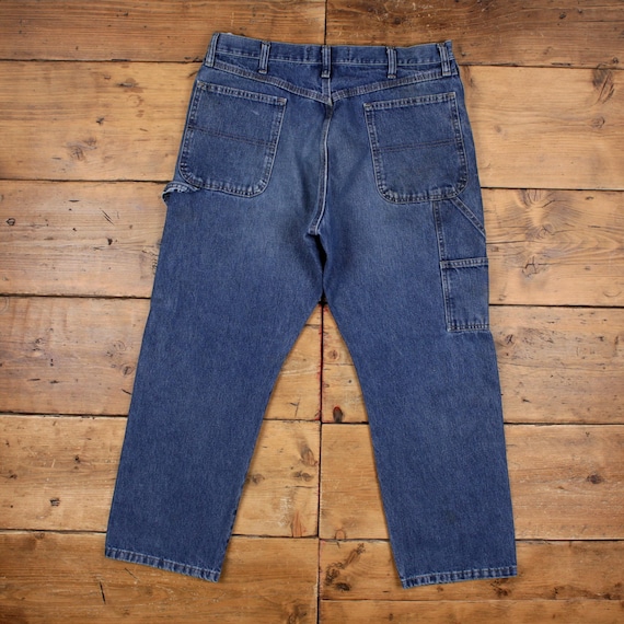 Wrangler Carpenter Jeans 36x29 Mens 00s Blue Stonewash Workwear