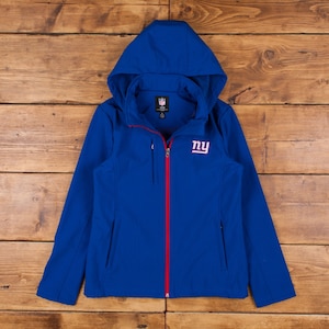 Vintage NFL Softshell Jacket M New York Giants American Football Blue Womens
