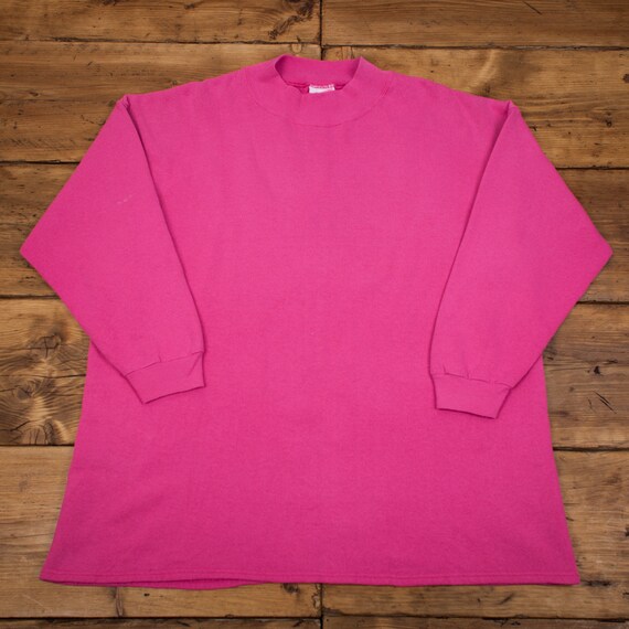 Vintage 90s Wrangler Sweatshirt L Pink Longline Blank Crew - Etsy