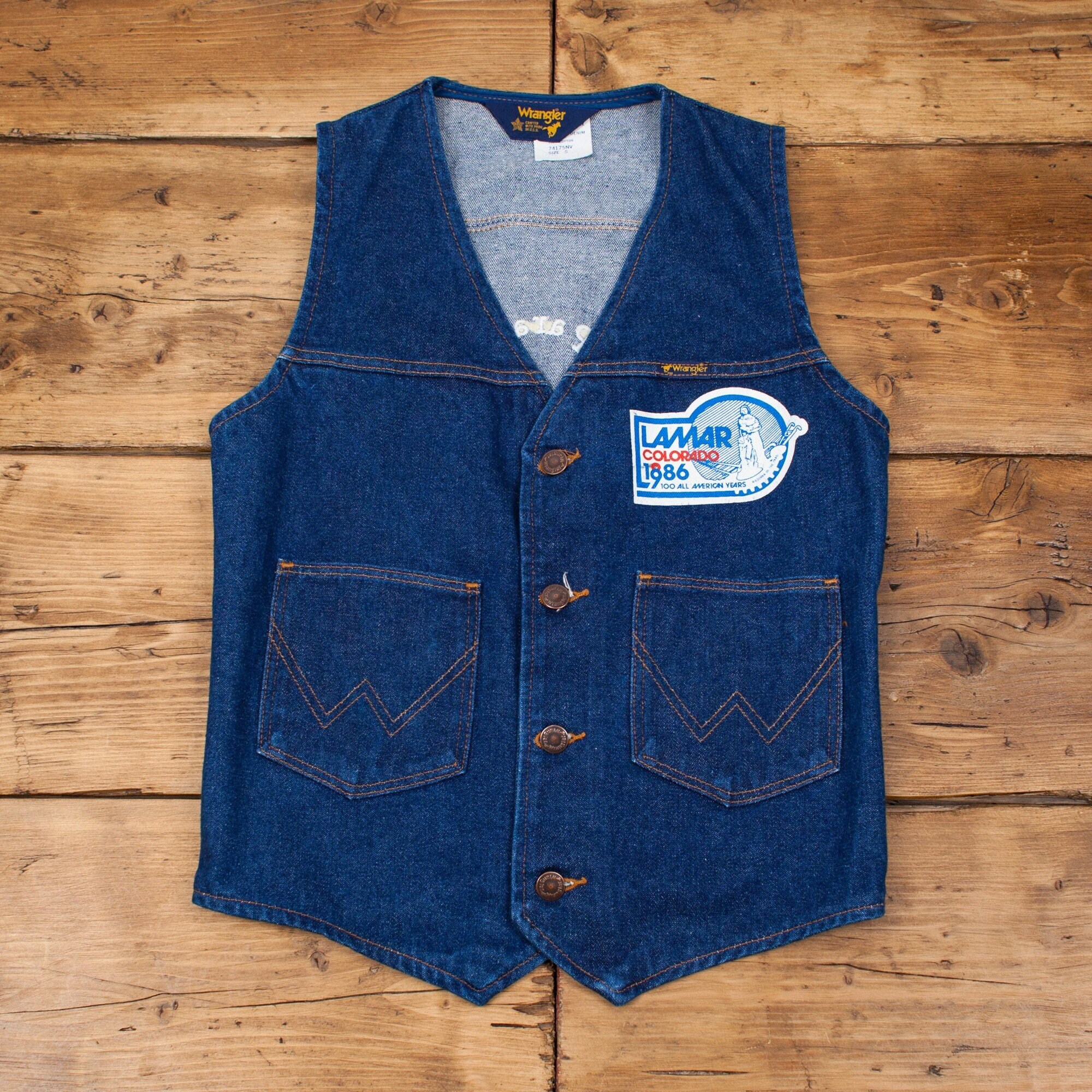 Mens 90s Vintage Wrangler Blue Colorado USA Made Denim Vest - Etsy Finland