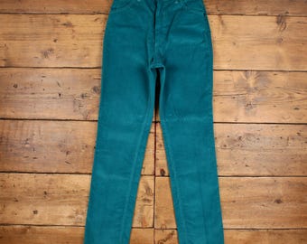 Vintage Wrangler Cord Cord Hose Hose 27x33 USA Made 90er Jahre Damen Blau