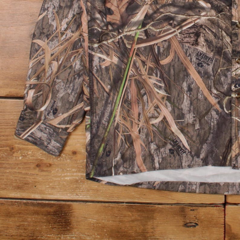 Drake Real Tree Shirt XL Mens Button Camo Hunting Pockets Outdoor Gear Brown image 6