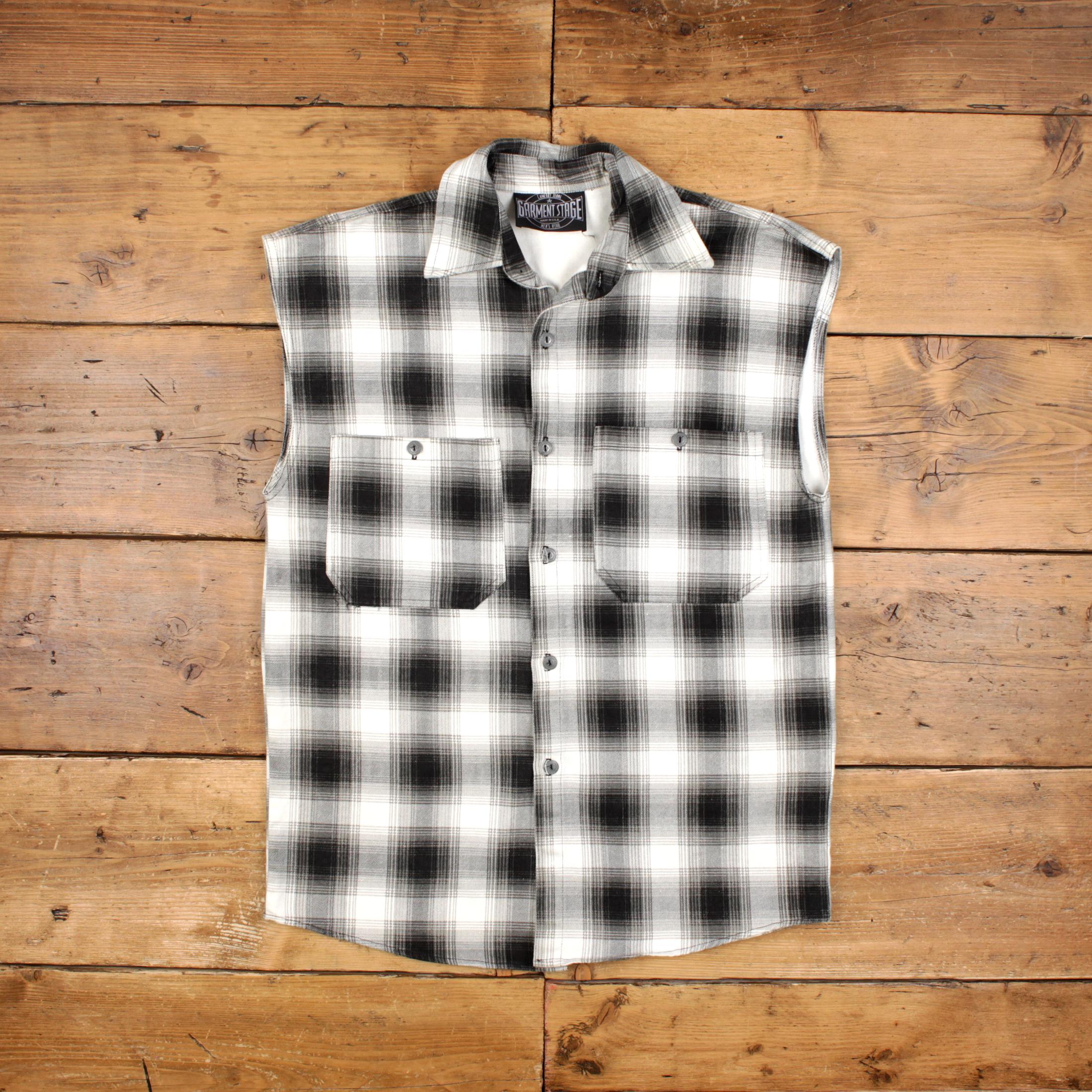 JG JENNY GHOO Men's Sleeveless Plaid Flannel Vest Shirt - Casual Button-Down For Summer, Small - View #10