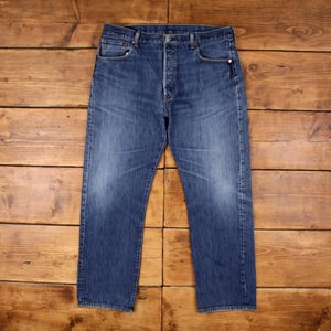 Vintage Levis 501 Jeans 40 x 31 Dark Wash Straight Blue Red Tab Denim