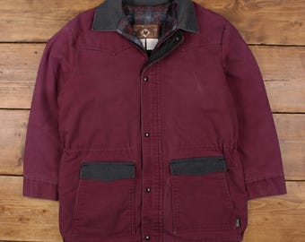 Vintage 1990s Walls Black Hooded Cinched Active Jac Work Jacket