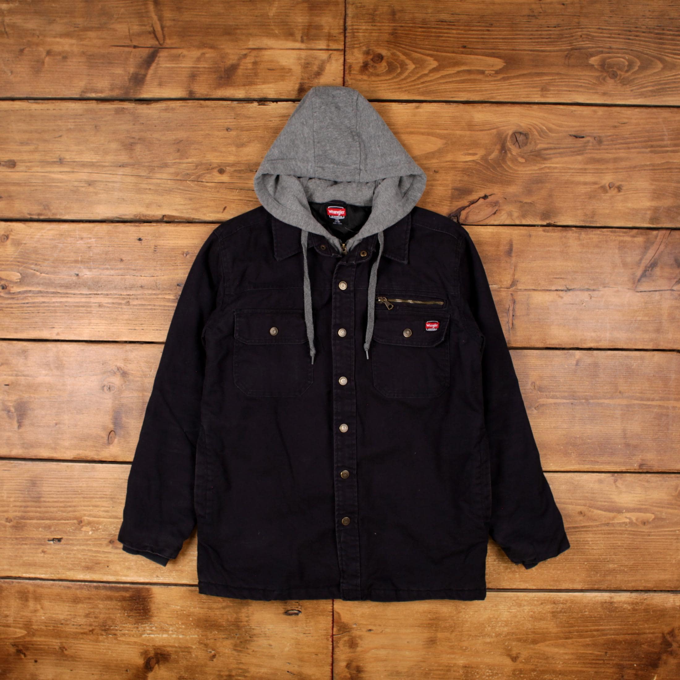 Haut De Sport Vintage Wrangler Pour Homme - Taille L, Bleu, Zippé - Occasion Très Bon État