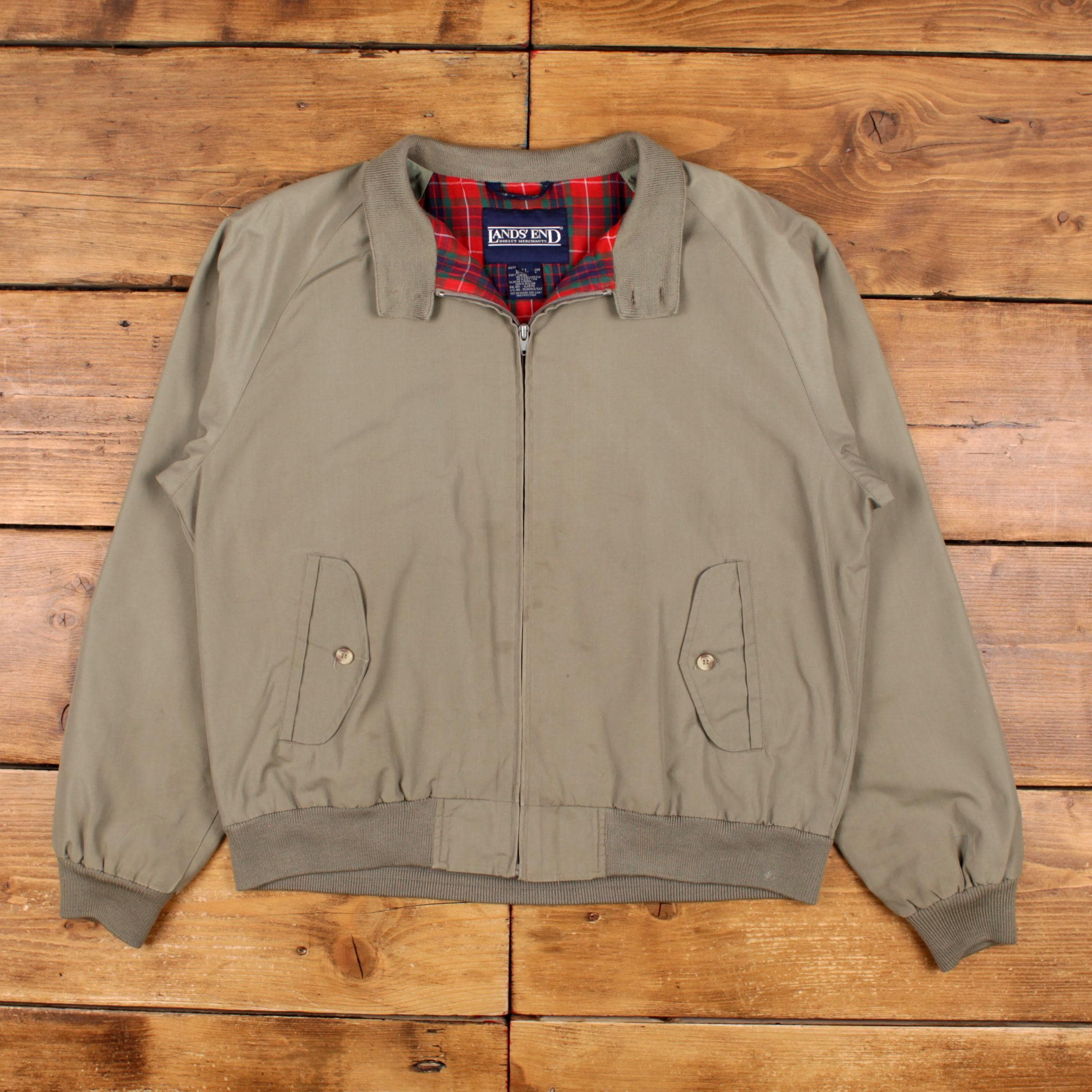 Pull Polaire Femme Lands' End Vert Taille M - 1/2 Zip, Bonne état