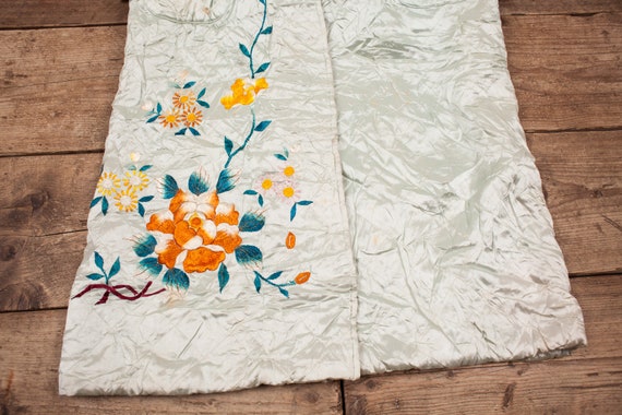 Womens Vintage 60s Duck Egg Blue Quilted Floral S… - image 3