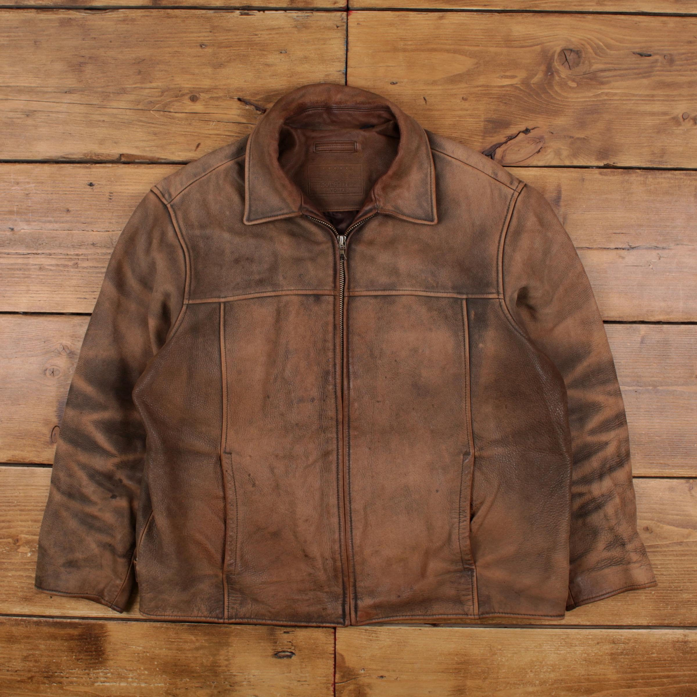 ジャケット・アウター Roundtree & yorke leather jacket Roundtree & Yorke Dark Brown Leather Jacket XL | eBay