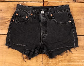 Levis 517 Shorts 32 00s Raw Hem Black Boot Cut off Mid Rise - Etsy