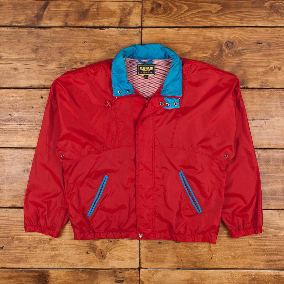 OshKosh ジャケット　スイングトップ 90's レッド Vintage Oshkosh Windbreaker Jacket L 90s Outdoor Red Zip - Etsy