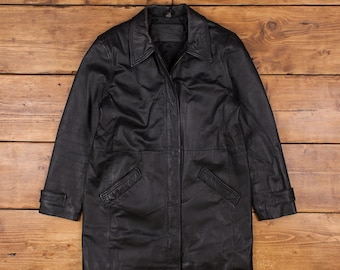 Vintage Airborne Leather Jacket L A-2 Flight Bomber Black