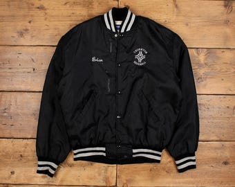 Vintage Holloway Varsity Jacket L 90s Bomber Baseball USA Made