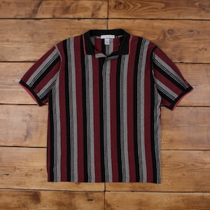 Vintage Single Stitch T Shirt Polo-Shirt XL 90er Jahre Izod Club Gestreift Tee