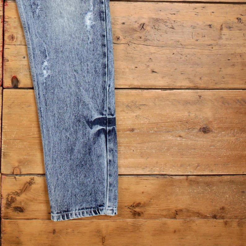True Religion Y2k Jeans 34x32 Blue Straight Faded Distressed Acid Wash Denim image 9