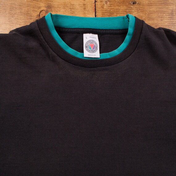 Vintage Single Stitch T Shirt Blank XL 90s USA Ma… - image 4