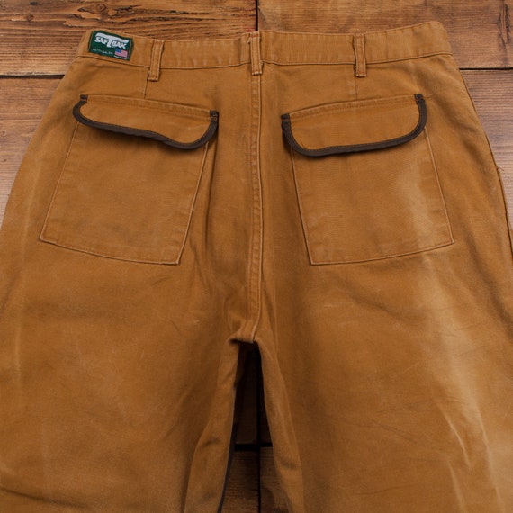 Vintage SafTbak Workwear Pants Trousers 40x31 USA… - image 7
