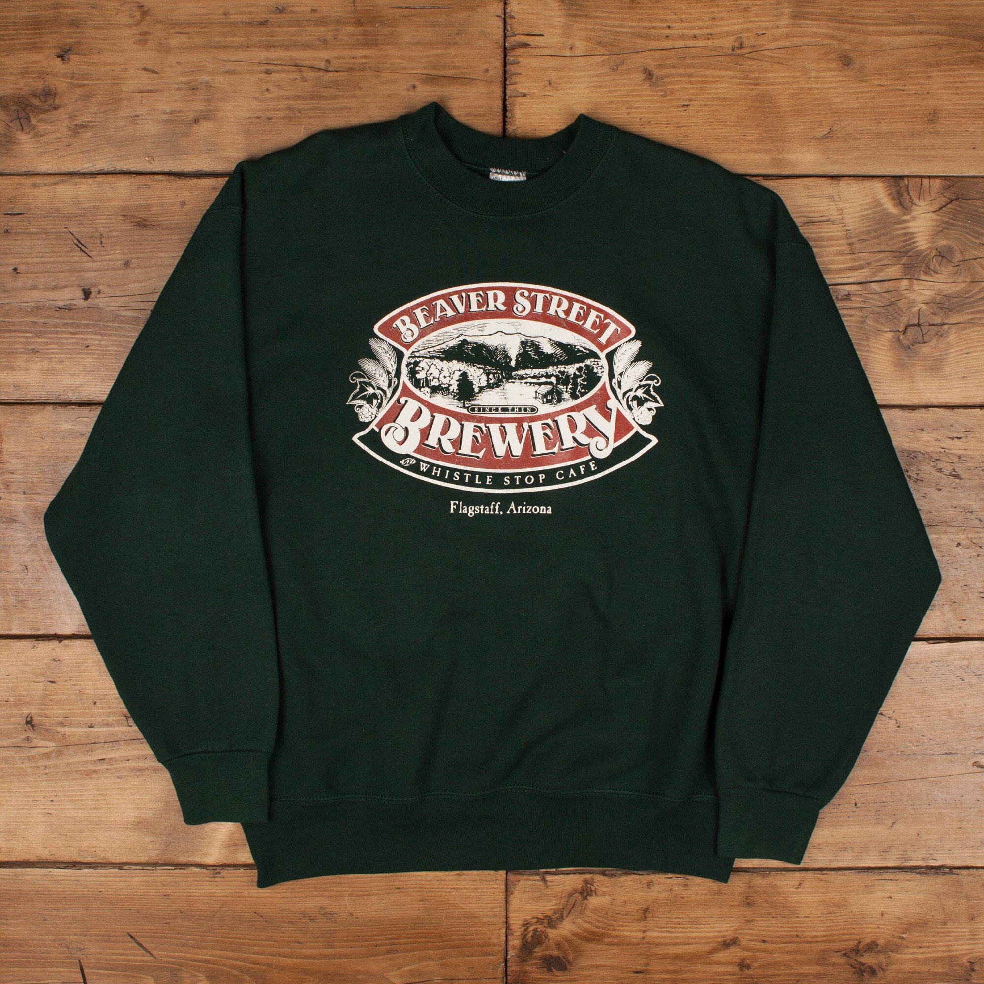 Vintage Fruit of the Loom Cafe Sweatshirt L 90s USA Beaver