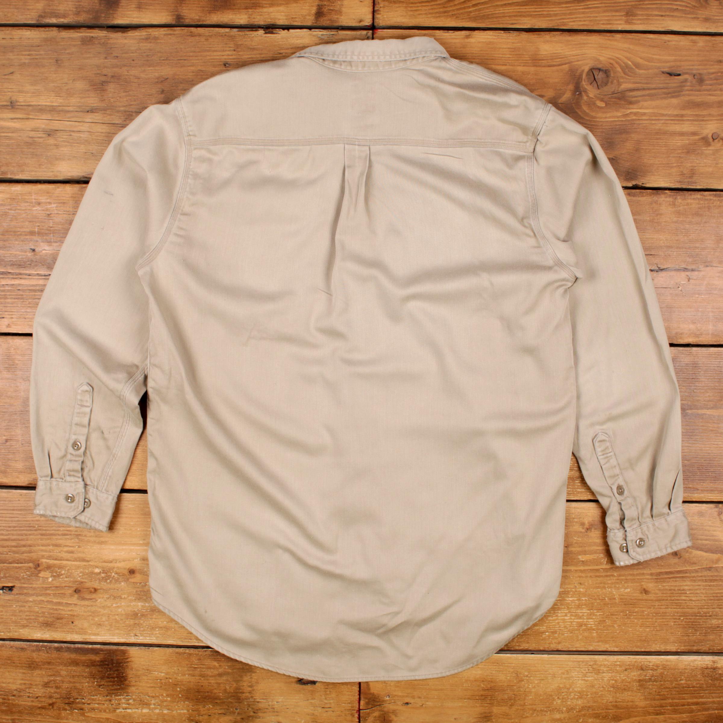 Vintage Carhartt Workwear Shirt Button XL USA Made 90s Embroidered
