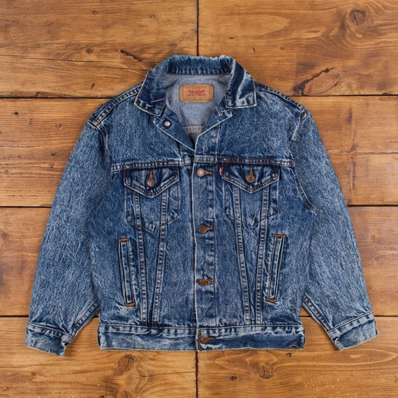 Levi's acid wash denim trucker shop jacket