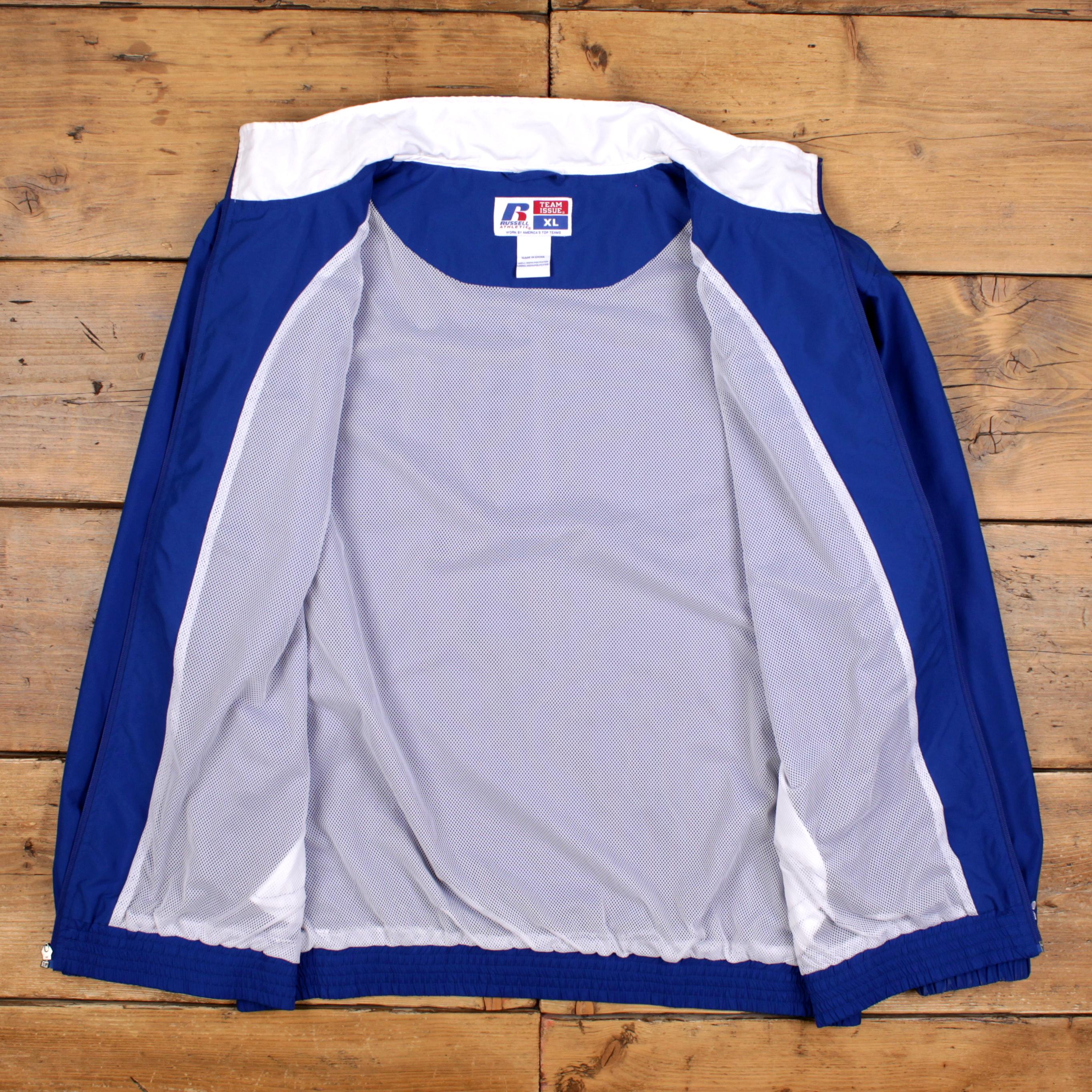 Vintage Russell Athletic Windbreaker Jacket XL Track Blue - Etsy