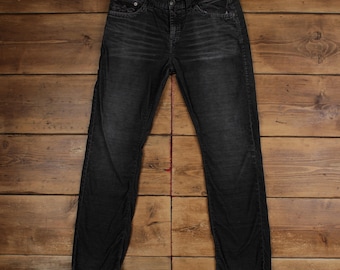 True Religion Jeans 33x34 Womens Black 00s Y2K Dark Stonewash Straight Fit Denim
