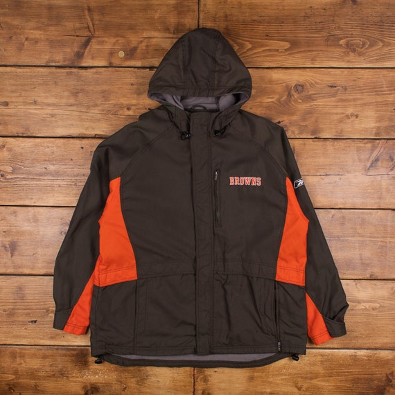 Vintage Reebok Windbreaker Jacket L Cleveland Bro… - image 1