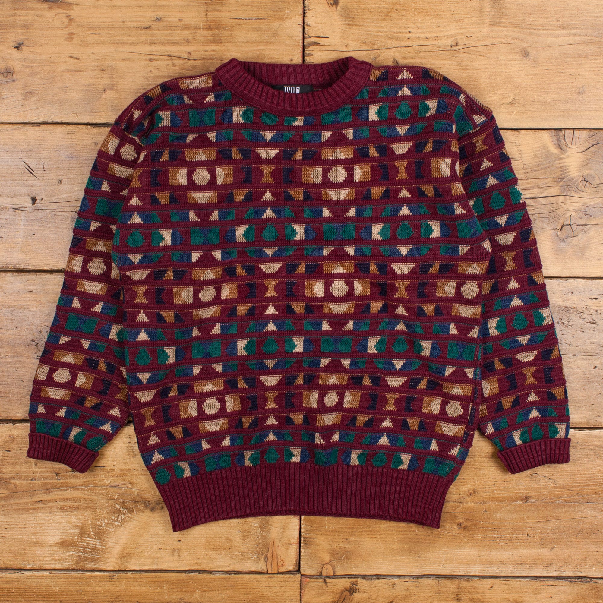 Vintage TSR Jumper Sweater L 80s Geometric USA Made Womens Vintage TSR Jumper Sweater L 80s Geometric USA Made Womens