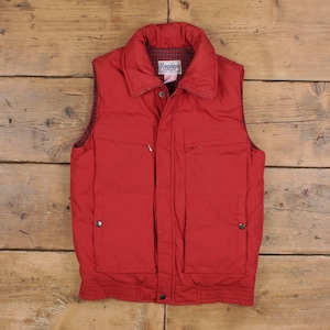 Vintage Repage Outdoor Gilet S 90s Padded Vest Red