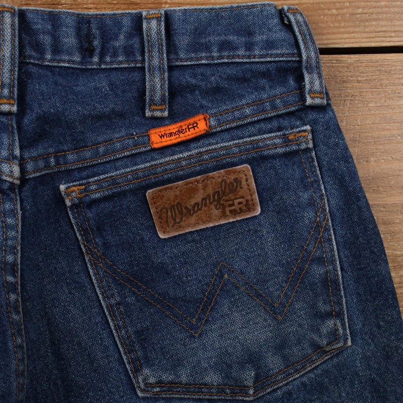 Vintage Wrangler Jeans Hose Hose 29x32 FR Denim Unisex Gerade Blau Bild 4